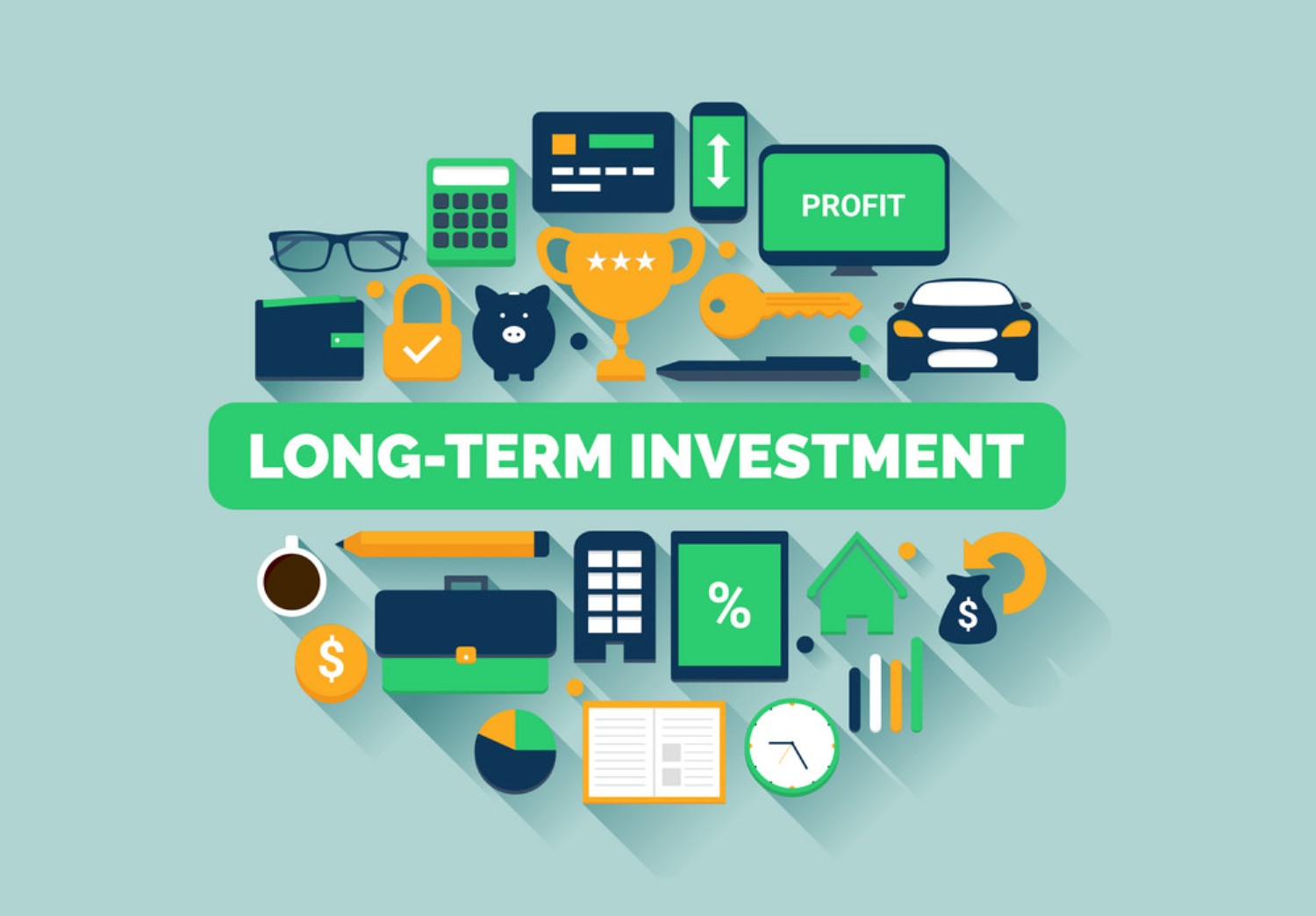 Long-Term Investment Vector Illustration Long-Term Investment Vector Illustration